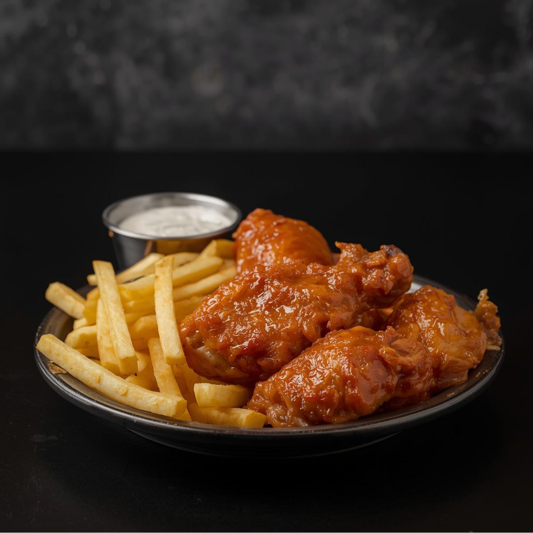 1/2 LB Wings + Fries